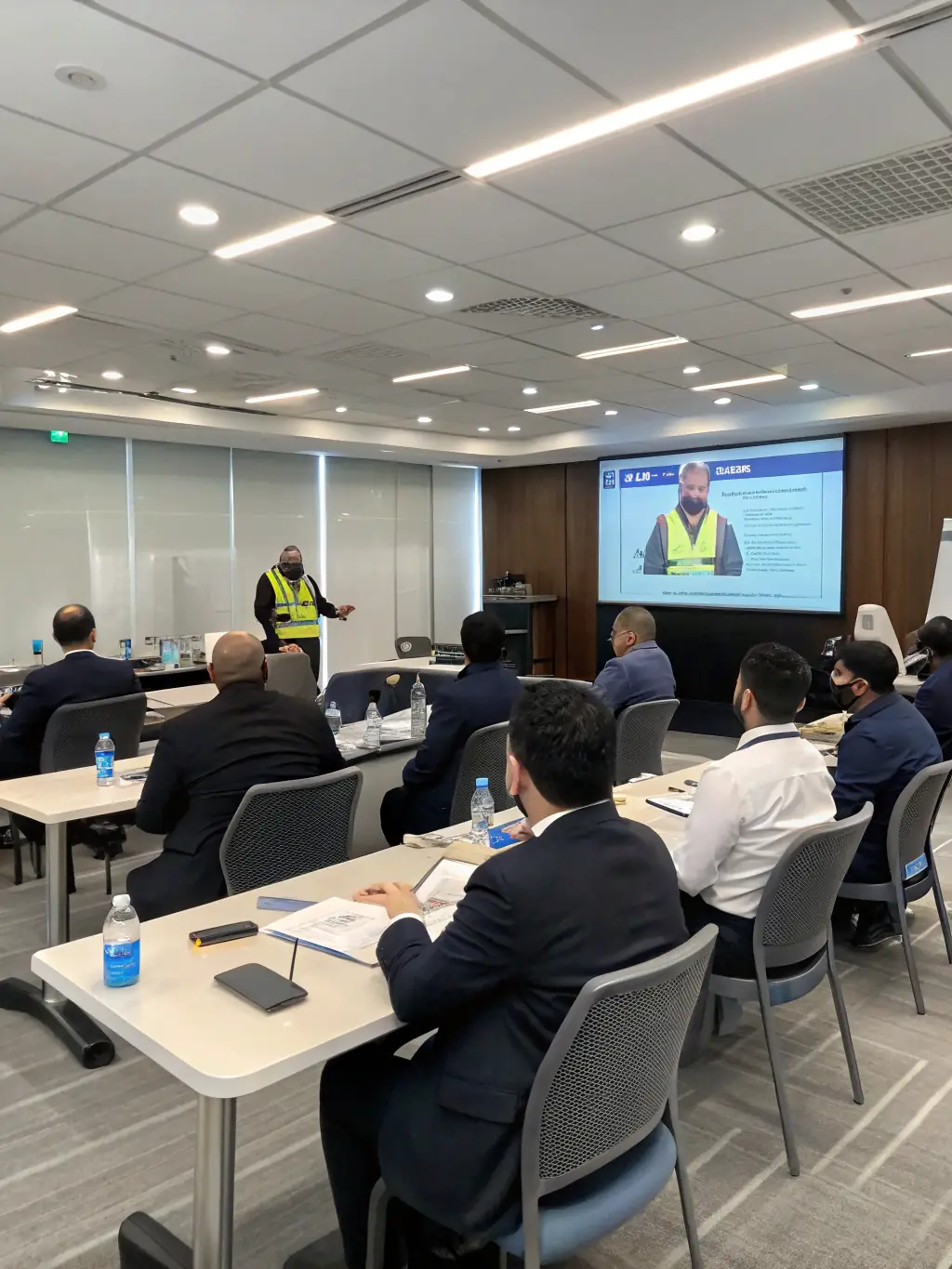 A photo of foreign workers participating in a training session, demonstrating the company's commitment to employee development and skills enhancement.